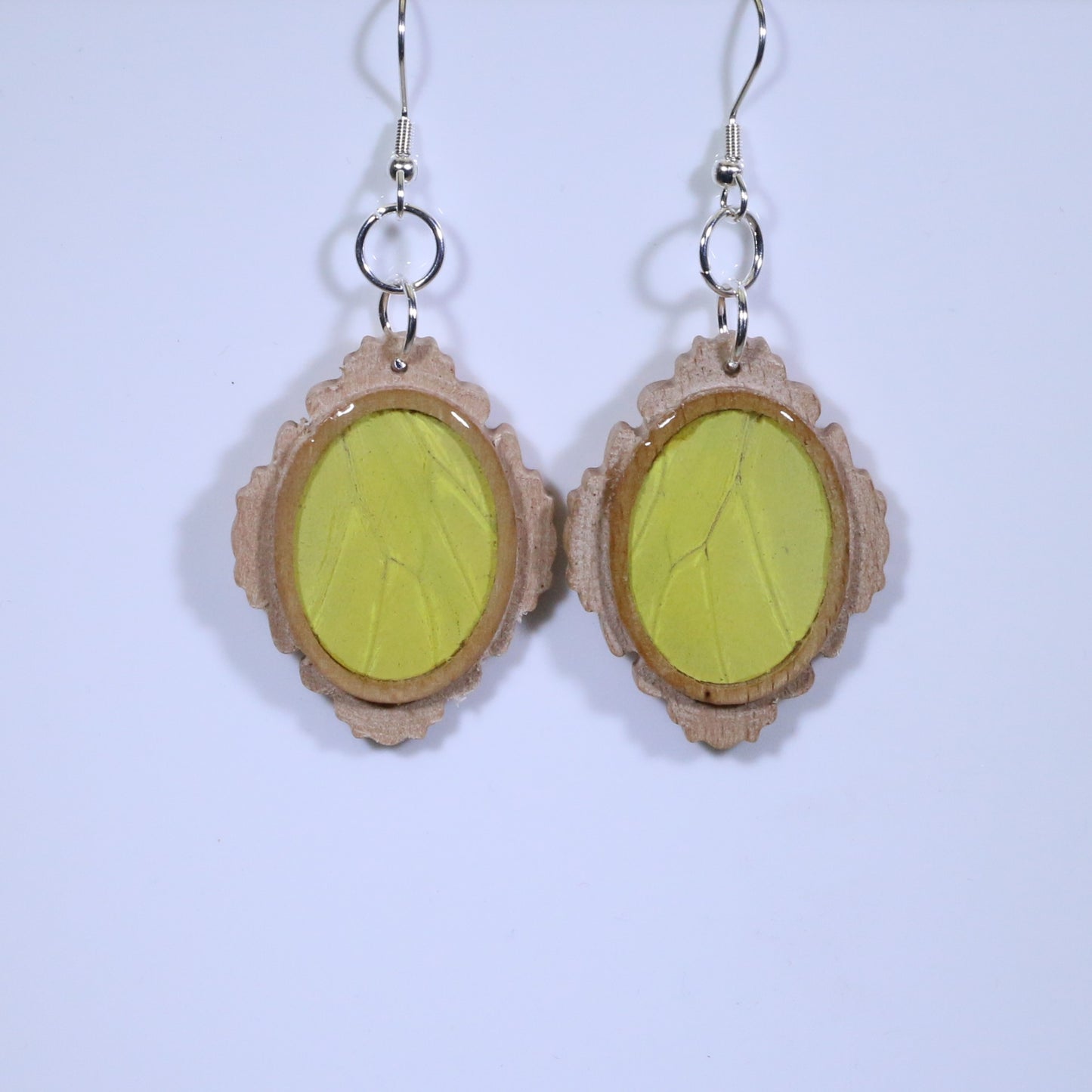 51006 - Real Butterfly Wing Jewelry - Earring Collection - Vibrant Sulphur - Yellow