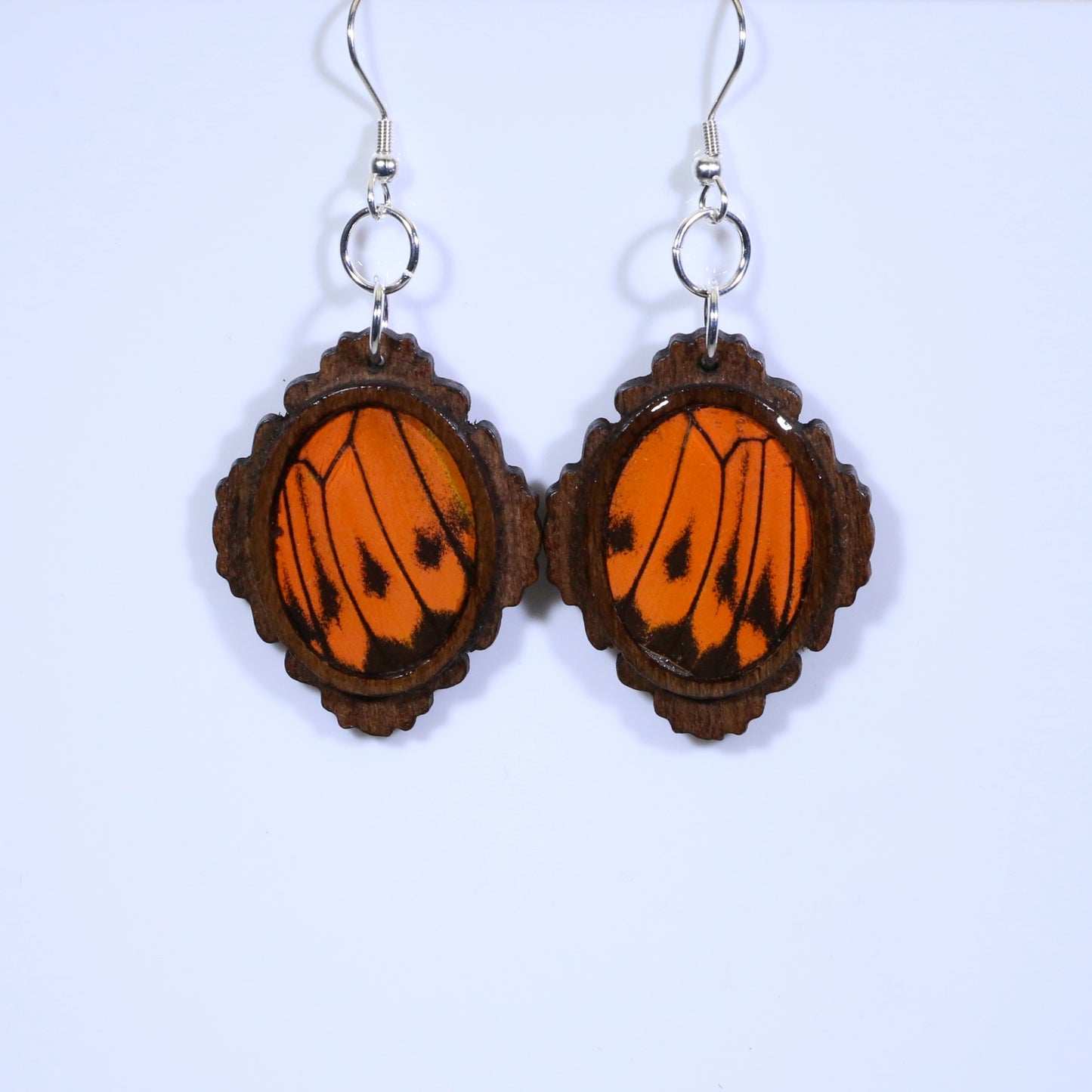 51005 - Real Butterfly Wing Jewelry - Earring Collection - Vibrant Sulphur - Orange