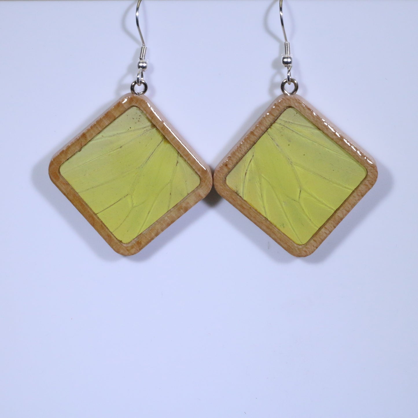 51006 - Real Butterfly Wing Jewelry - Earring Collection - Vibrant Sulphur - Yellow