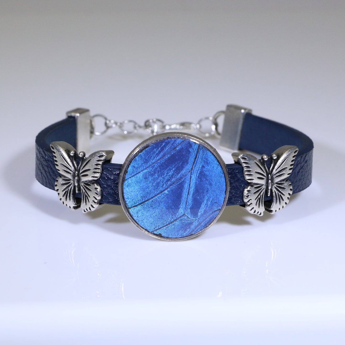 53001 - Real Butterfly Wing Jewelry - Bracelet Collection - Blue Morpho