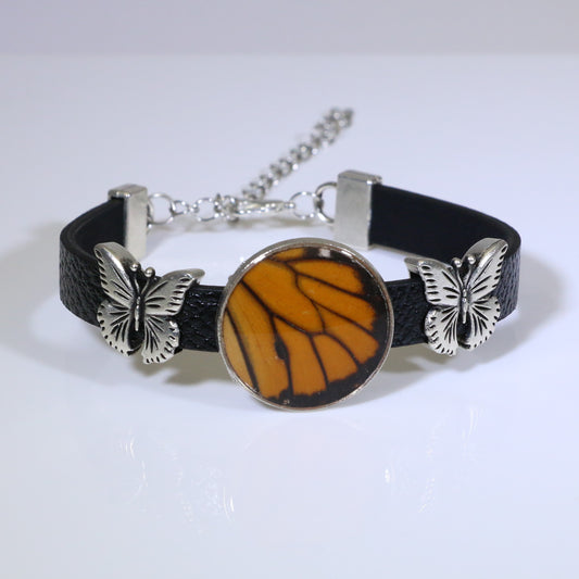 53104 - Real Butterfly Wing Jewelry - Bracelets - Round - Large - Butterfly Charms - Monarch