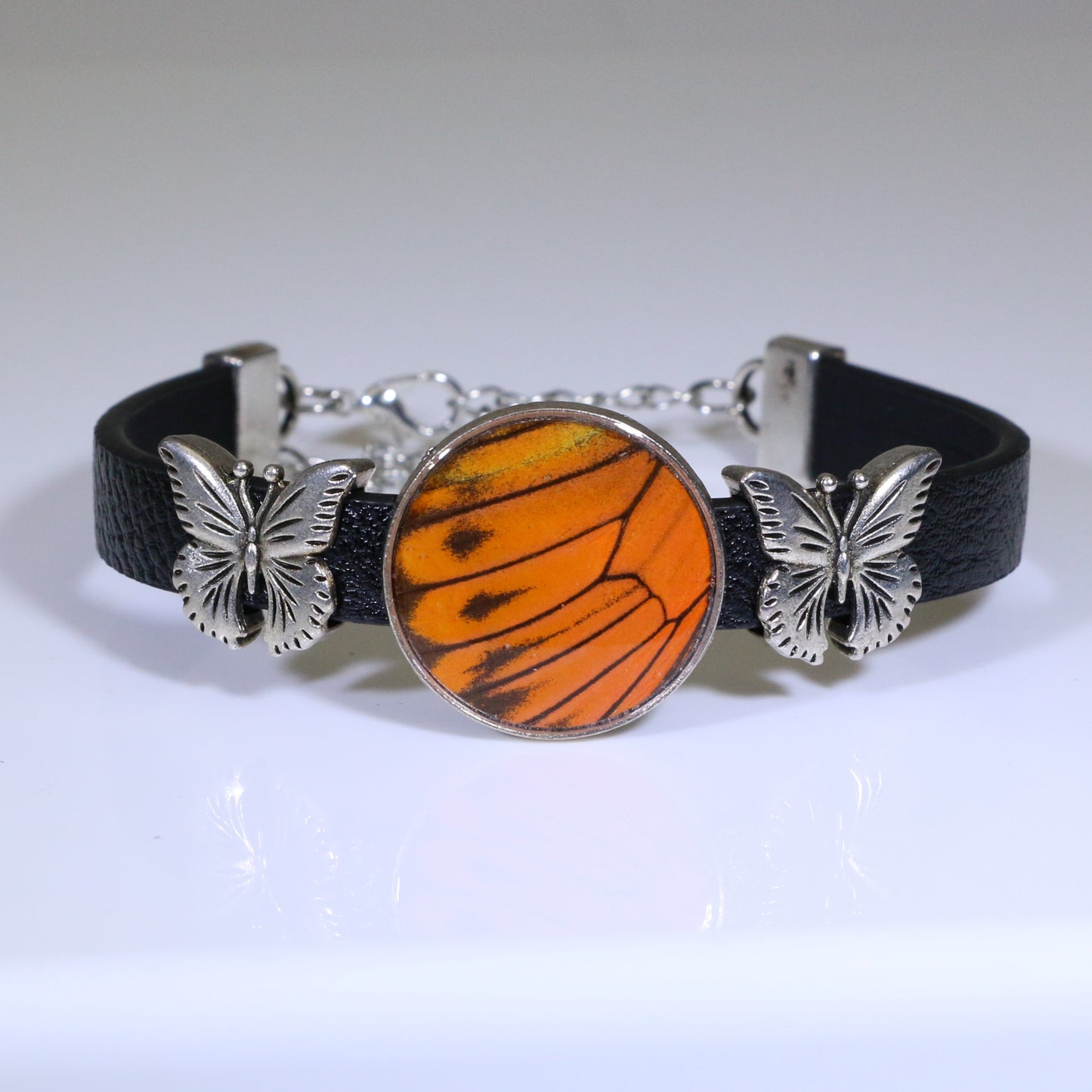 53005 - Real Butterfly Wing Jewelry - Bracelet Collection - Vibrant Sulphur - Orange