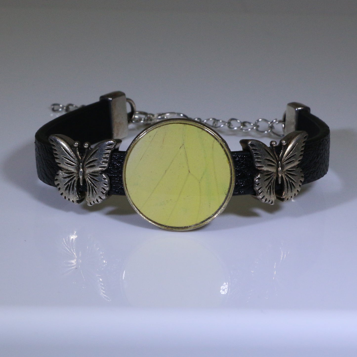 53006 - Real Butterfly Wing Jewelry - Bracelet Collection -Vibrant Sulphur Butterfly - Yellow