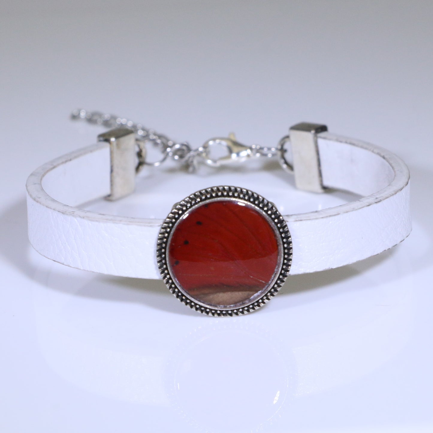 53008 - Real Butterfly Wing Jewelry - Bracelet Collection - Red Glider Butterfly