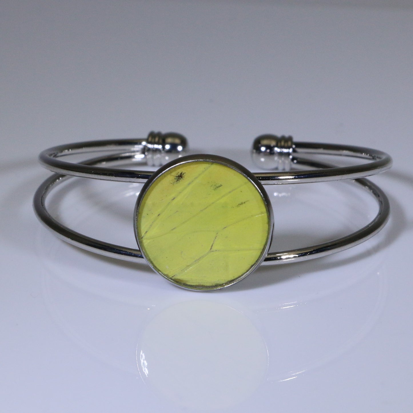 53006 - Real Butterfly Wing Jewelry - Bracelet Collection -Vibrant Sulphur Butterfly - Yellow