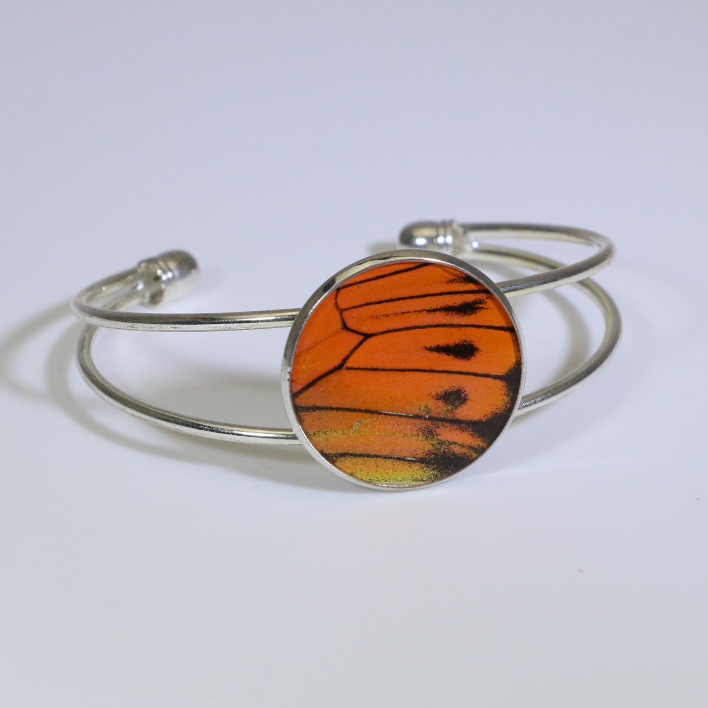 53005 - Real Butterfly Wing Jewelry - Bracelet Collection - Vibrant Sulphur - Orange