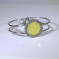 53956 - Real Butterfly Wing Jewelry - Cuff Bracelet - 25mm - Silver-Plated - Hinged Back - Hebomia - Yellow