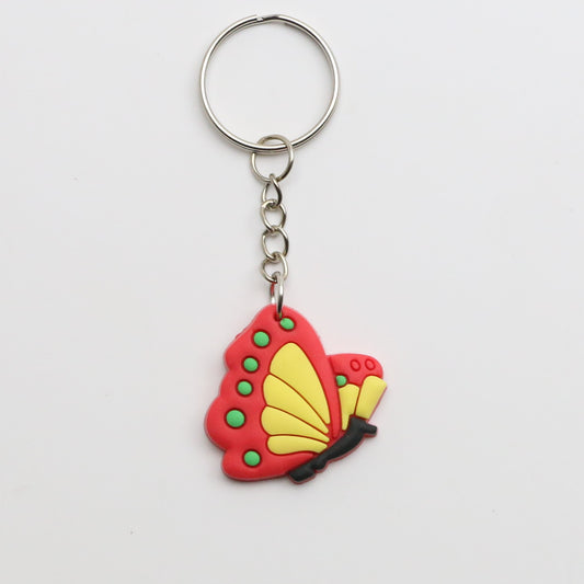 8100102K - Charm - Keychain - Butterfly - Red / Yellow