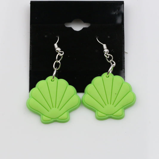 8100510E - Charm - Earrings - Green Seashell