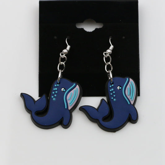 8100535E - Charm - Earrings - Blue Whale