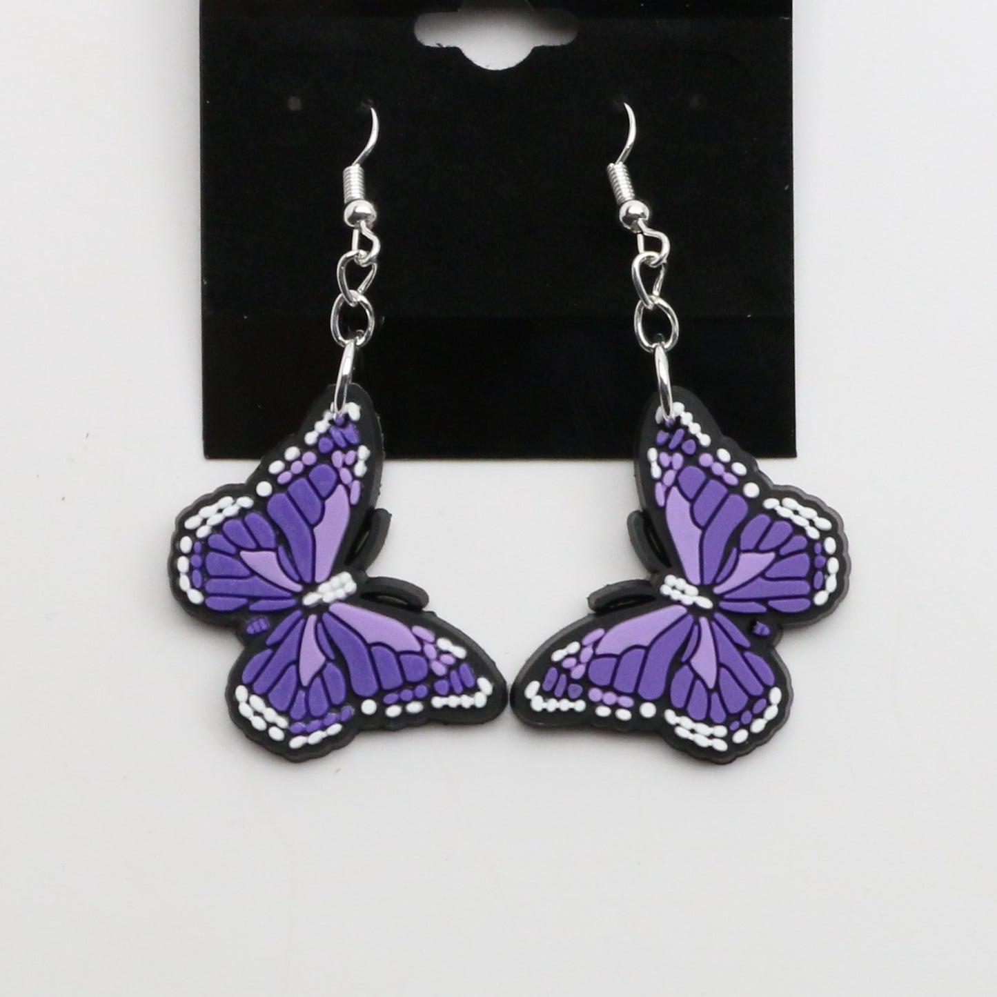 8100302E - Charm - Earrings - Butterfly - Sm. - Purple