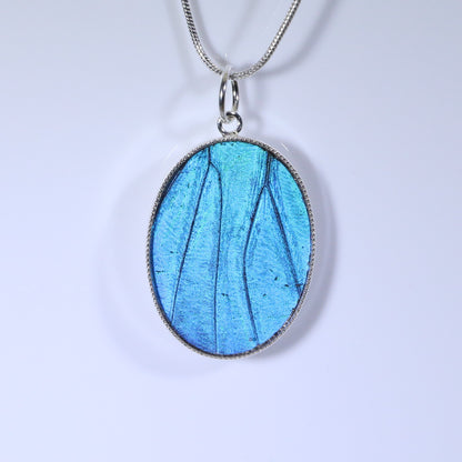 52001 - Real Butterfly Wing Jewelry - Pendant Collection - Blue Morpho