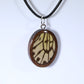52619 - Real Butterfly Wing Jewelry - Pendant - Dark Wood - Oval - Paper Kite