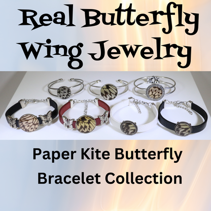 53009 - Real Butterfly Wing Jewelry - Bracelet Collection - Paper Kite Butterfly