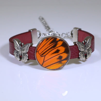 53005 - Real Butterfly Wing Jewelry - Bracelet Collection - Vibrant Sulphur - Orange