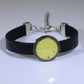 53406 - Real Butterfly Wing Jewelry - Bracelets - Round - Small - Black - Hebomia - Yellow