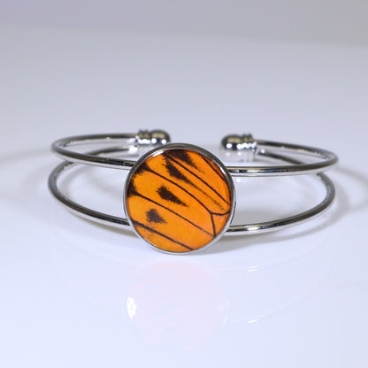 53005 - Real Butterfly Wing Jewelry - Bracelet Collection - Vibrant Sulphur - Orange