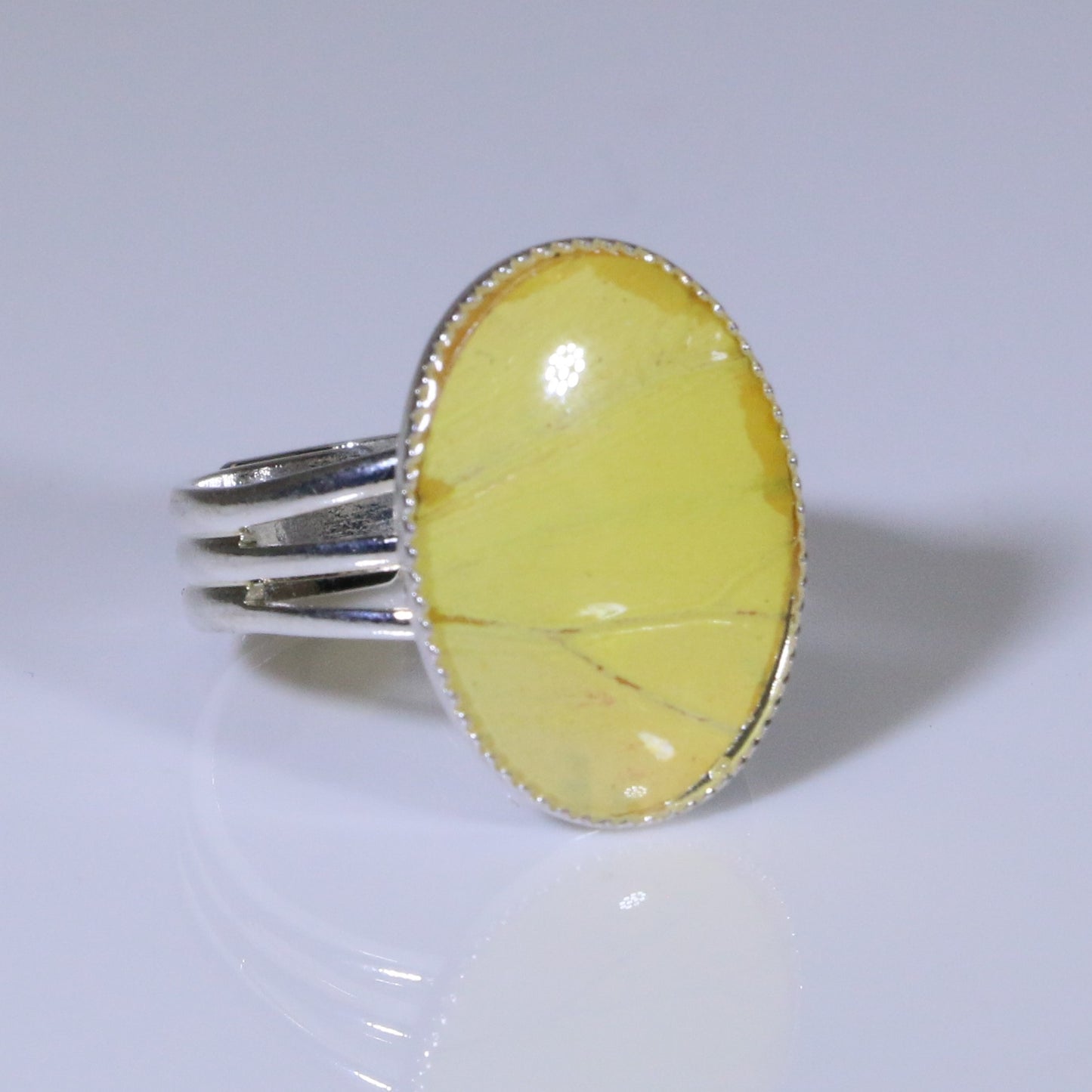 54006 - Real Butterfly Wing Jewelry - Rings - Vibrant Sulphur - Yellow