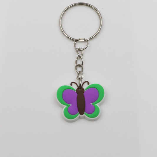 8100108K - Charm - Keychain - Butterfly - Purple / Green