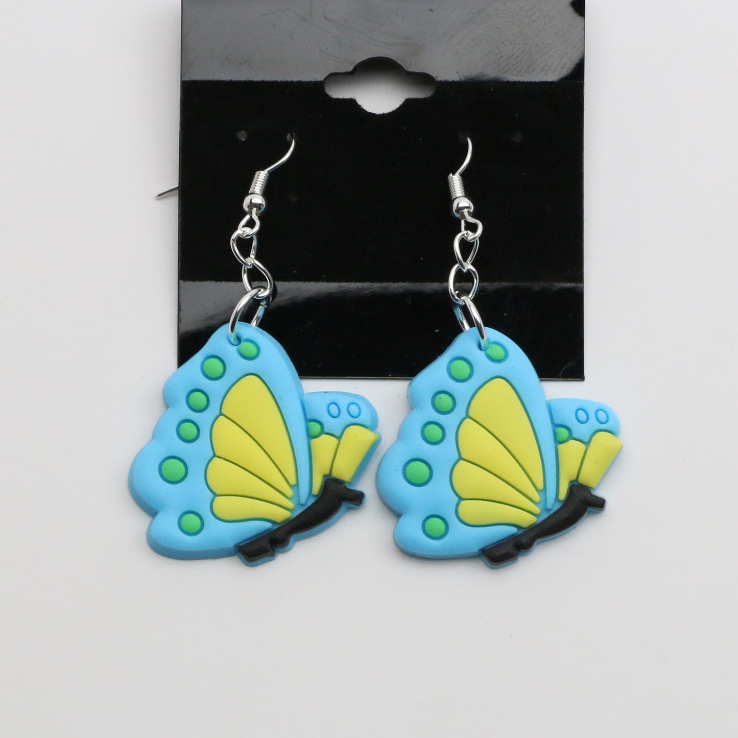 8100100E - Charm - Earrings - Butterfly - Lt. Blue