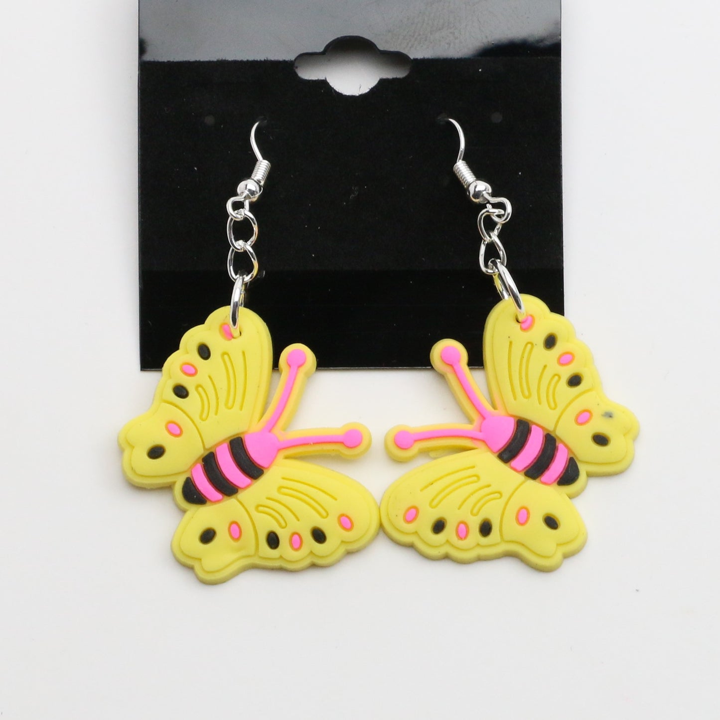 8100103E - Charm - Earrings - Butterfly - Yellow