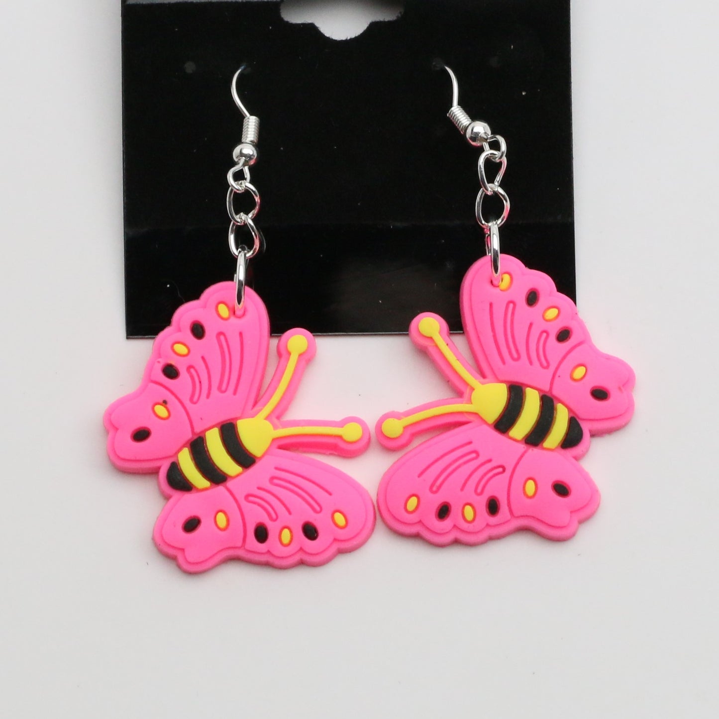 8100104E - Charm - Earrings - Butterfly - Pink