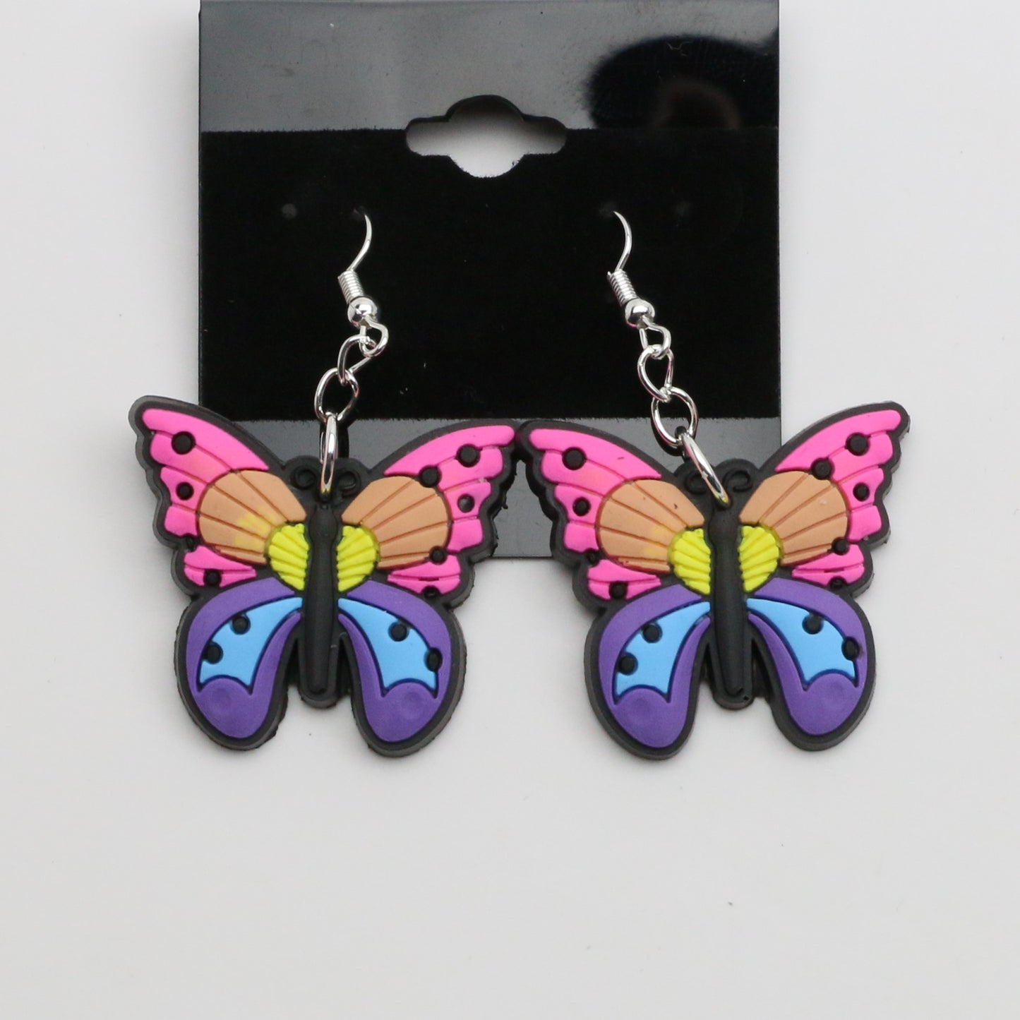 8100106E - Charm - Earrings - Butterfly - Multi-Color