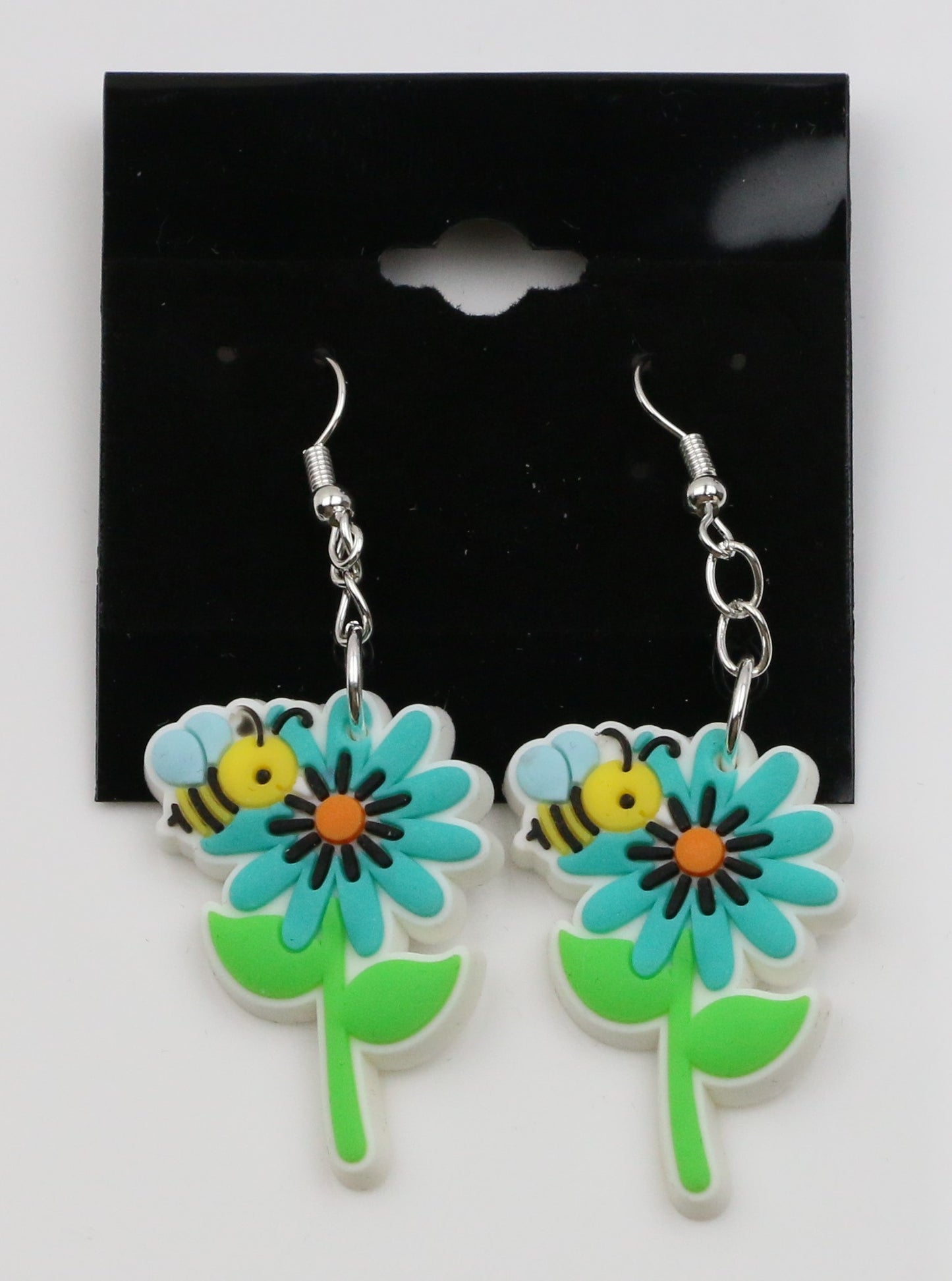 8100460E - Charm - Earrings - Bee w/ Flower