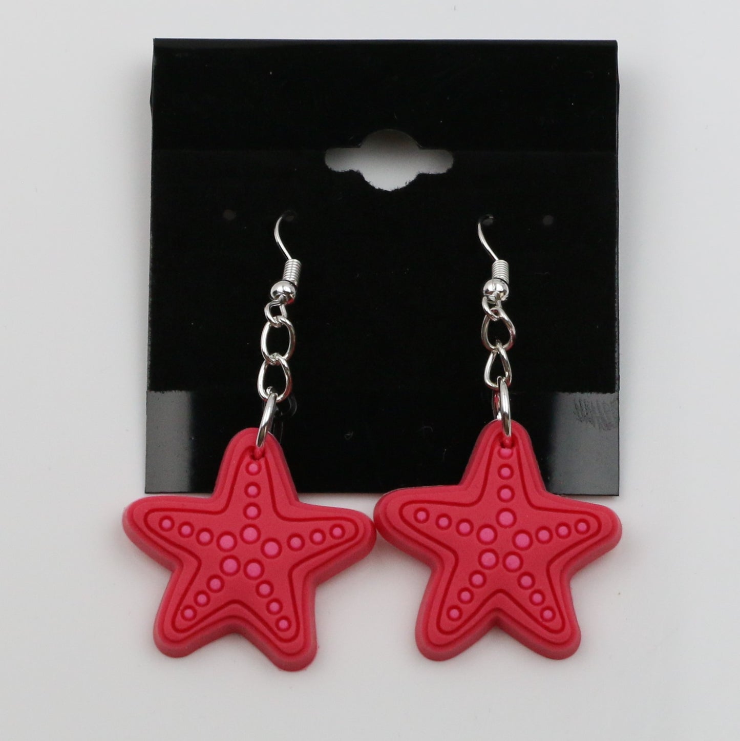 8100500E - Charm - Earrings - Red Starfish