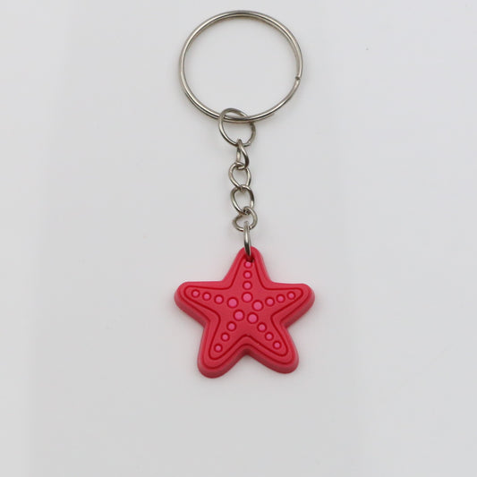 8100500K - Charm - Keychain - Red Starfish
