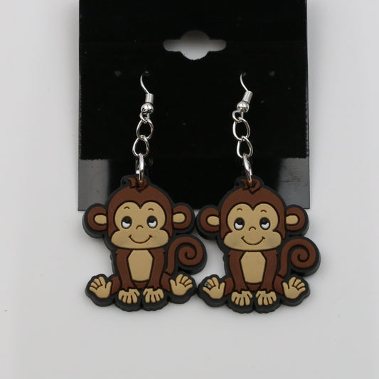 8100620E - Charm - Earrings - Monkey