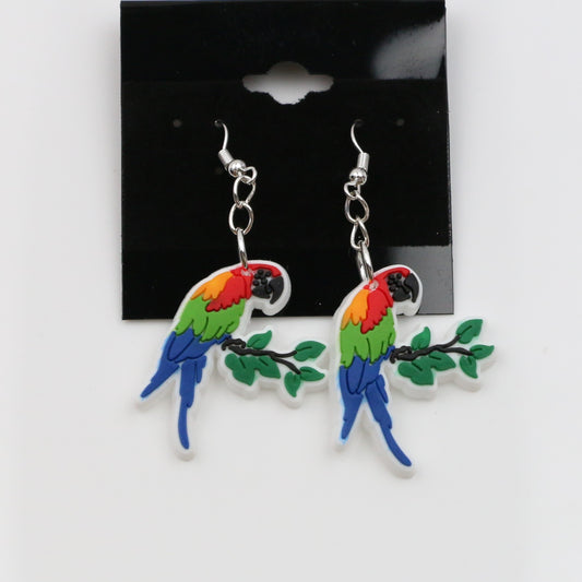 8100670E - Charm - Earrings - Macaw Parrot
