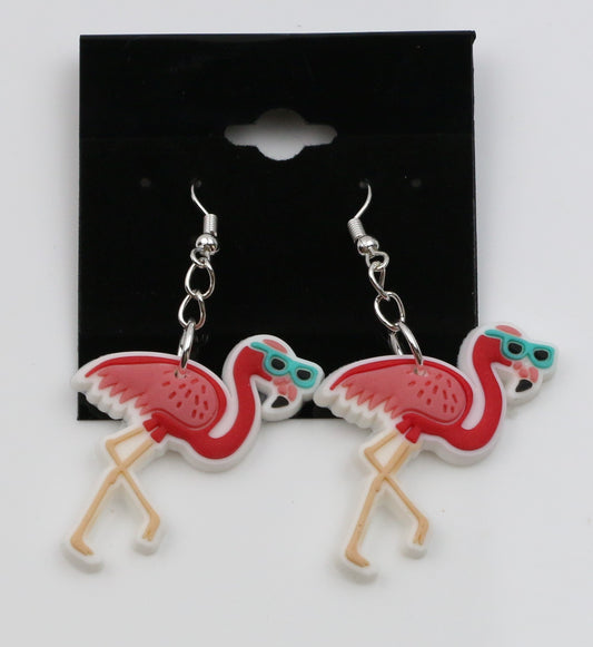 8100685E - Charm - Earrings - Flamingo