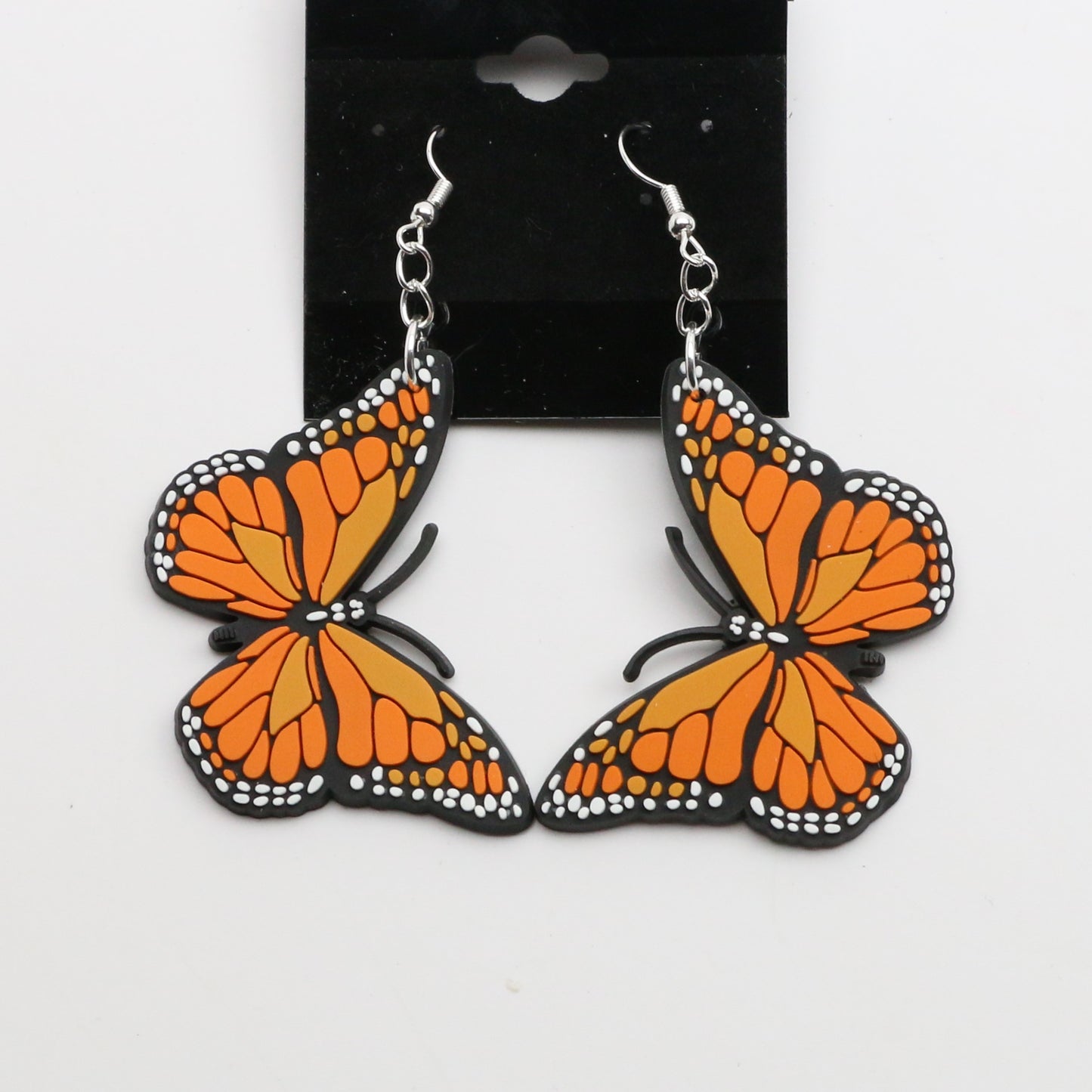 8100204E - Charm - Earrings - Butterfly - Lg. - Orange