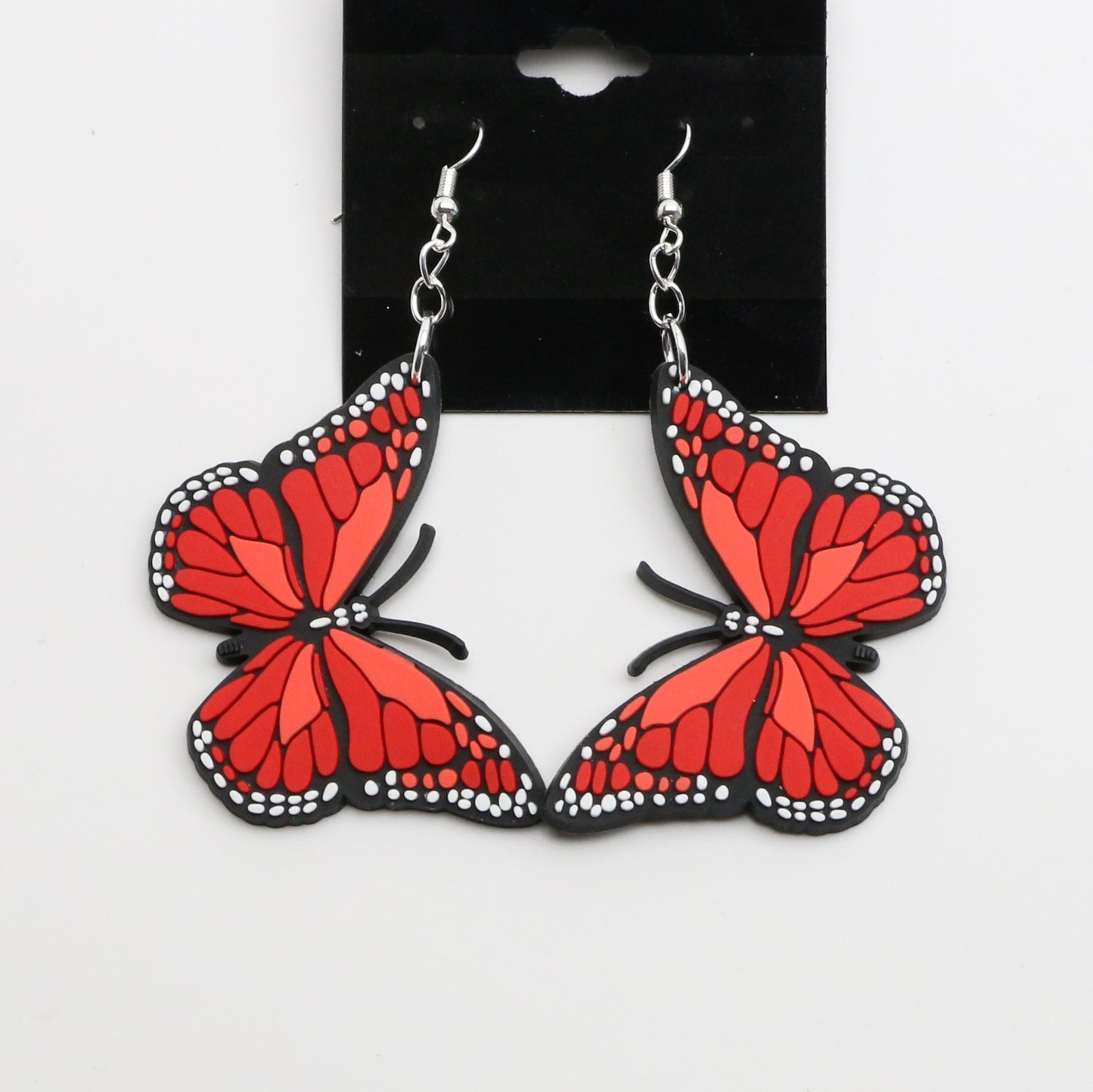 8100205E - Charm - Earrings - Butterfly - Lg. - Orange