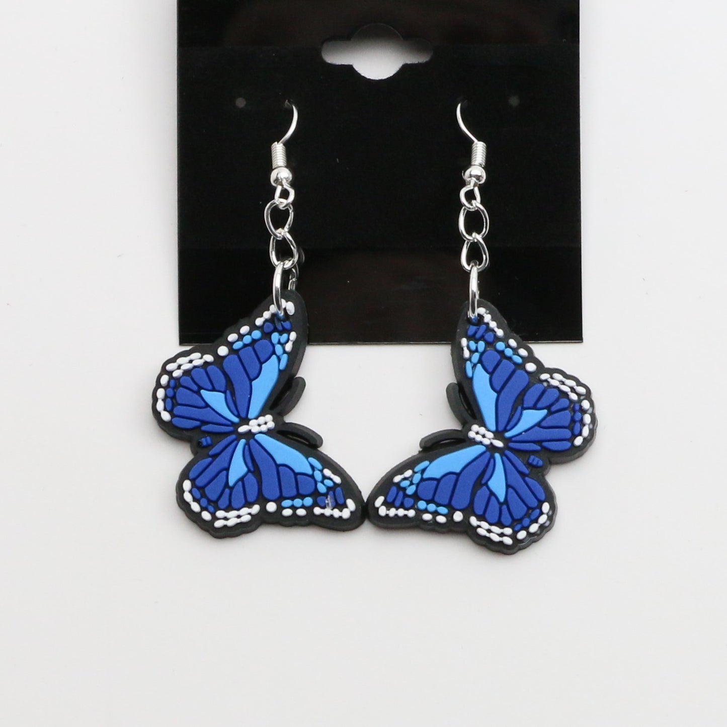 8100300E - Charm - Earrings - Butterfly - Sm. - Blue
