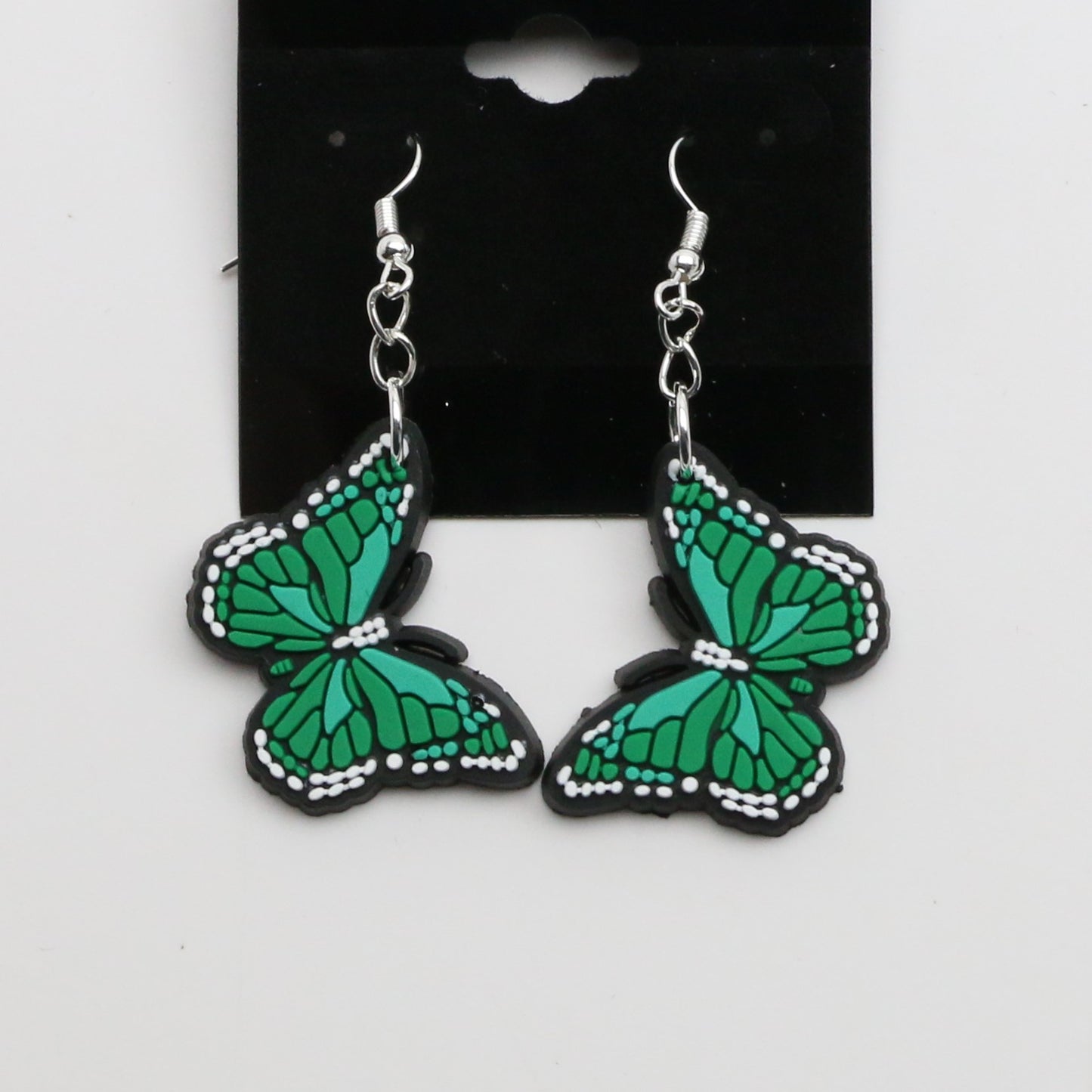 8100301E - Charm - Earrings - Butterfly - Sm. - Green