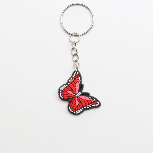 8100305K - Charm - Keychain - Butterfly - Sm. - Red
