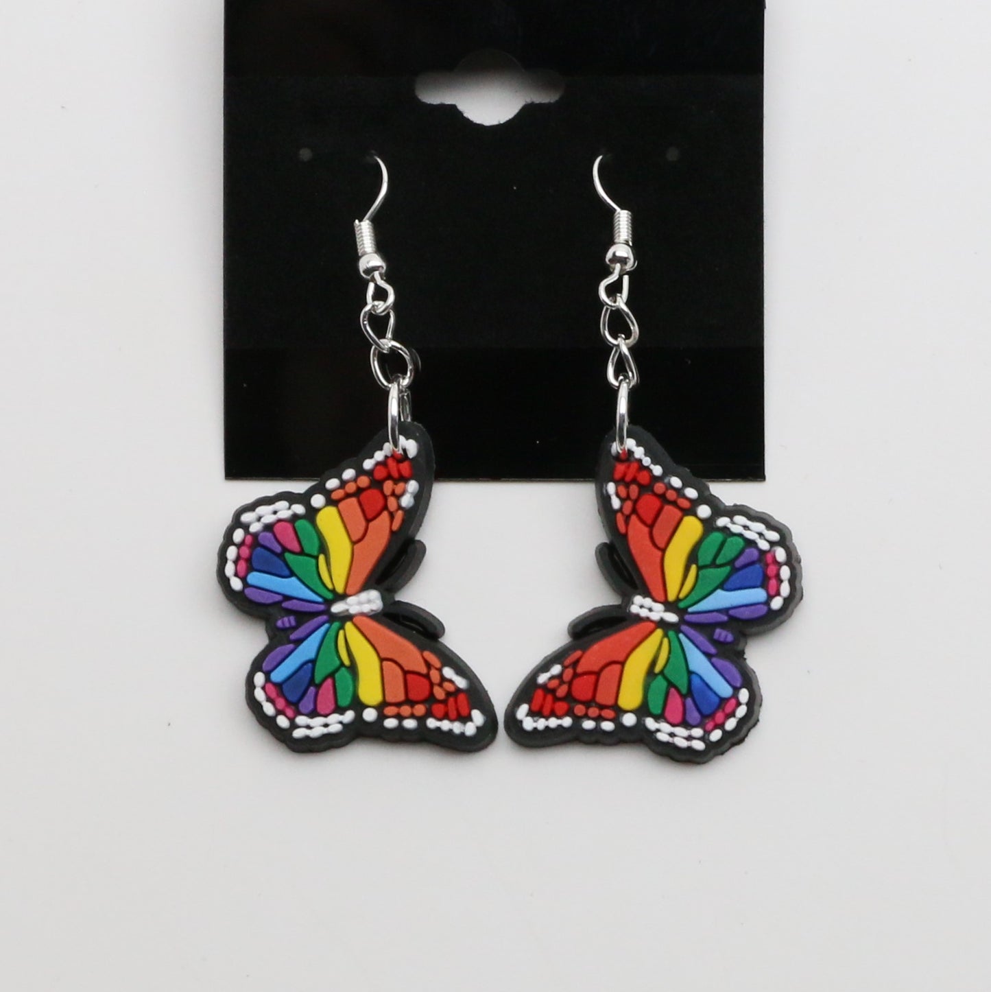 8100306E - Charm - Earrings - Butterfly - Sm. - Rainbow